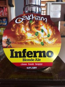 Oakham Inferno Tap Badge