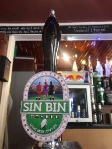 Sin Bin - Rugby Themed Light Beer - Tap Badge